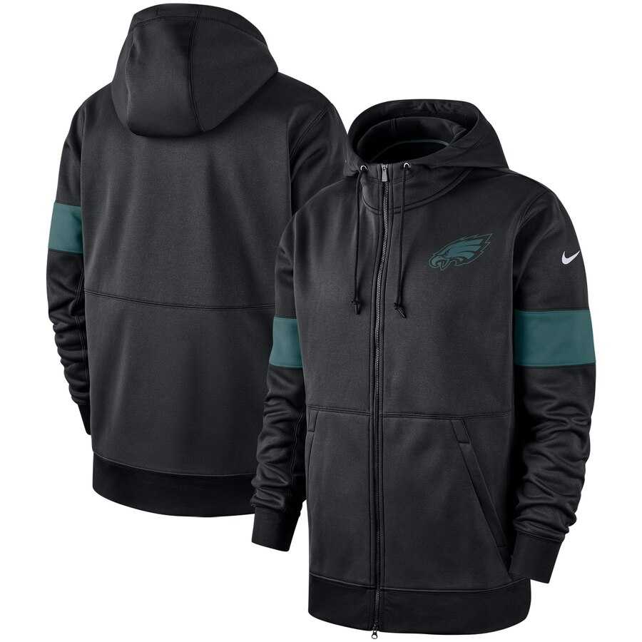 Philadelphia Eagles Nike Sideline Performance Full Zip Hoodie Black,We sell and wholesale Philadelphia Eagles Nike Sideline Performance Full Zip Hoodie Black on line form chian!